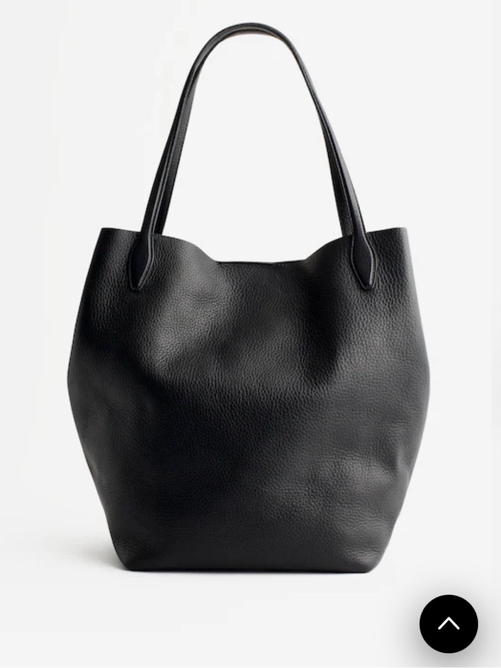 Madewell oversized shopper tote in soft grain leather black